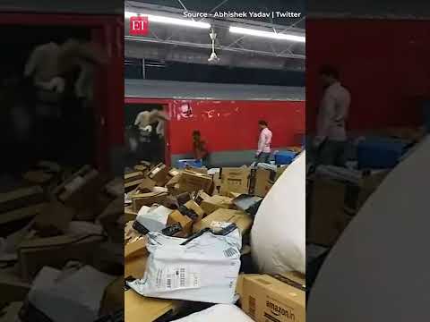 Viral video shows hundreds of parcels being thrown out of train carelessly