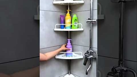 Bathroom Corner Extension Rod Shelf #gadgets#viral#trending#kitchengadgets#batroomstogestond#shorts