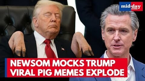 Governor Gavin Newsom TROLLS Potus After “Piggy” Comment Goes Viral | Trump Melts Down On Press