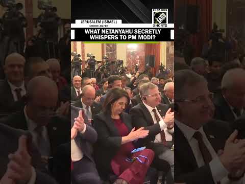 PM Netanyahu’s ‘secret’ whisper to PM Modi after Joint Statement goes viral | Israel Visit