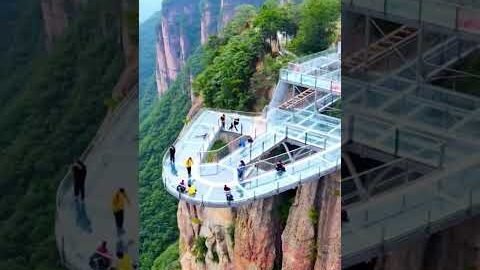 Glass Bridge Collapses With Crowd On Top! 🌉😱#shorts