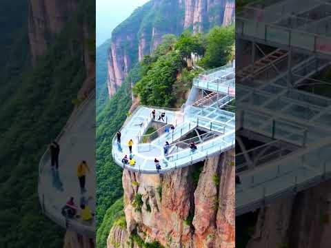 Glass Bridge Collapses With Crowd On Top! 🌉😱#shorts