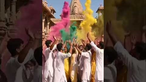 Joy of Colours💙💙🌊🌊🌊#radhakrishna #love #bhakti #funny #trending #sanatandharma #india #shorts#short