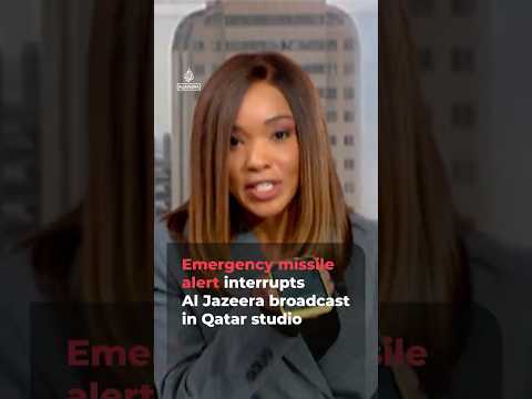 Emergency alert interrupts Al Jazeera broadcast before attack in Qatar | AJ #shorts