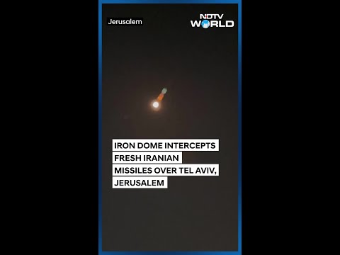 Iran Attacks Israel | Iron Dome Intercepts Fresh Iranian Missiles Over Jerusalem, Tel Aviv