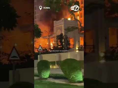 Fire at Dubai hotel after as Iran responds to US-Israeli attack