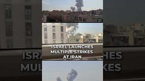 Israel Iran War Video: Plume Of Smoke Seen Across Tehran As Israel Launches Strikes #shorts