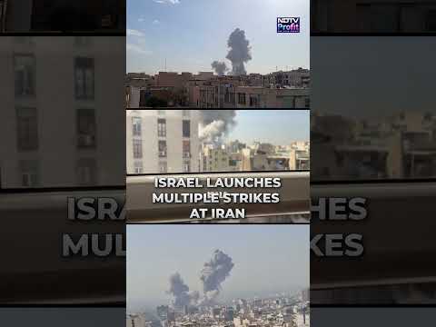 Israel Iran War Video: Plume Of Smoke Seen Across Tehran As Israel Launches Strikes #shorts
