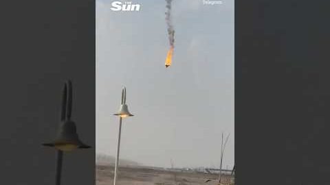 Moment suspected Iranian ‘Kamikaze’ drone plunges from the sky in Kuwait