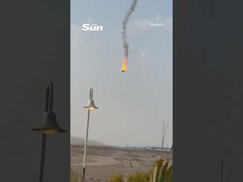 Moment suspected Iranian ‘Kamikaze’ drone plunges from the sky in Kuwait