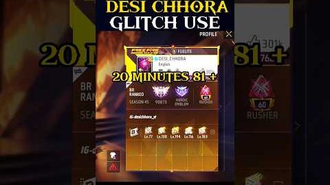 Desi Chora Glitch Use 😲 #freefire #garenafreefire #freefiremax #shorts