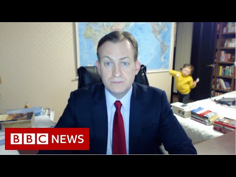 Viral dad on the trials of working from home – BBC News