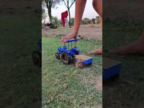 Nana ji ka Blue heaven tractor #mini tractor#toys #village #desi #video🚜🚜🚜