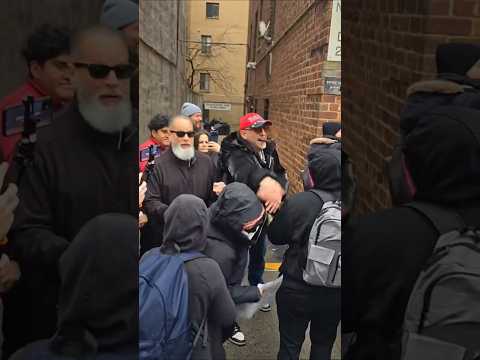 Jake Lang Protest Zohran Mamdani Midnight123 letting some hands fly New York NYC America USA Clip