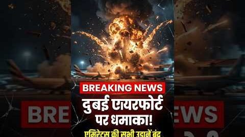 दुबई एयरपोर्ट पर धमाका! एमिरेट्स की सभी उड़ानें बंद | मिसाइल हमले की चेतावनी | Dubai Airport Blast