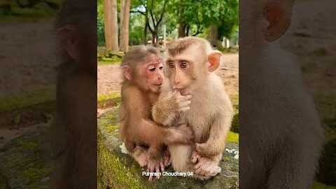 Best mom take care cute baby monkey Care 😍 #Monkey #Badar #youtubeshorts #short #viral