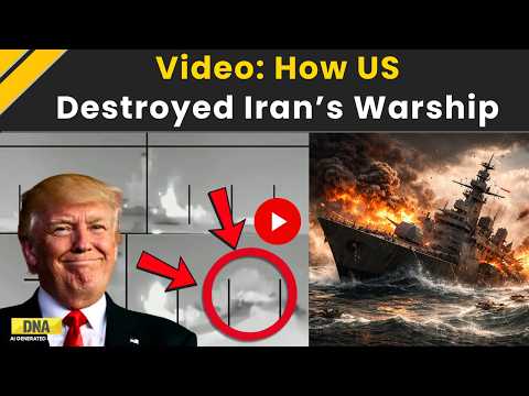 Israel Iran War: Footage Reveals How US Destroyed Iranian Warship | US Iran War | Iran Israel War