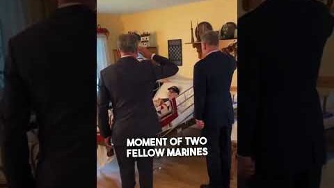 U.S. Marine’s final salute before he passed away ❤️