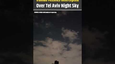 Iran Israel War: Israel Intercepts Iranian Missiles Over Tel Aviv Sky | Israel Iran War | Iran News