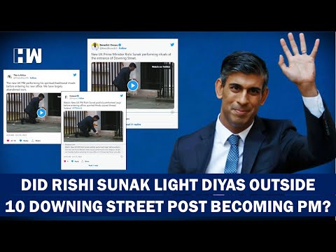 Viral: Did Rishi Sunak Light Diyas Outside 10 Downing Street After Becoming UK PM???| Diwali 2022