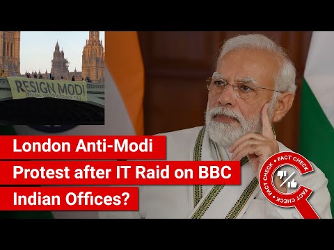 FACT CHECK: Viral Video Shows London Anti-Modi Protest Following IT Raid on BBC Indian Offices?