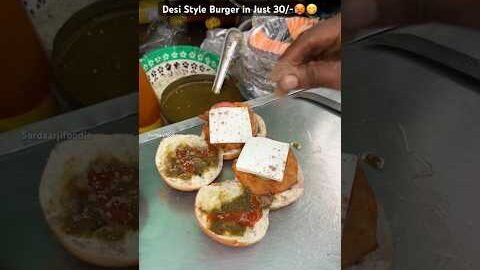 West Delhi Best Desi Burger🥵 #burger #burgerrecipe #burgerviral #burgerlovers #streetfood #foodie