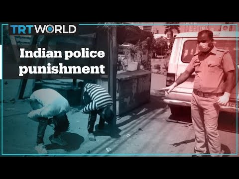 Indian police punish coronavirus lockdown offenders with push-ups and squats