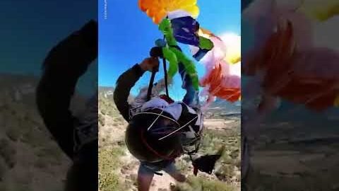 Paraglider escapes death after parachute fails to open | USA TODAY #Shorts