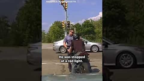 Motorcyclist drives state trooper into oncoming traffic #Shorts
