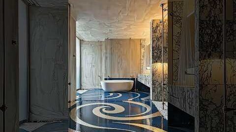 Transforming This Bathroom Floor To A Epoxy Floor. #timelapse #ai #epoxy