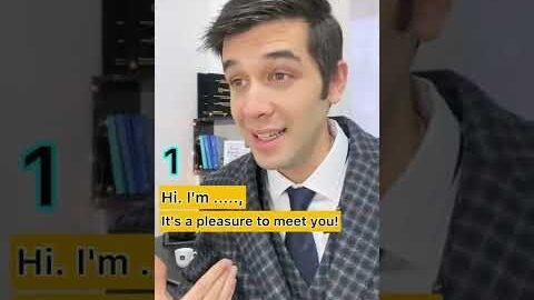 Business English (Introducing Yourself At A Job interview) #shorts