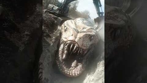 Giant Snake Unearthed! Excavator’s Shocking Discovery Goes Viral!