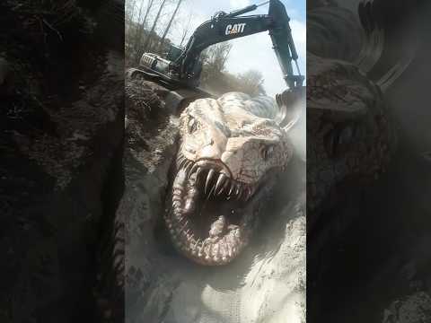 Giant Snake Unearthed! Excavator’s Shocking Discovery Goes Viral!