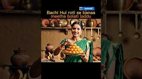 Roti Se Banaye Soft Policha Laddu 😍 | Easy Village Sweet Recipe | Desi Cooking #viral #shorts