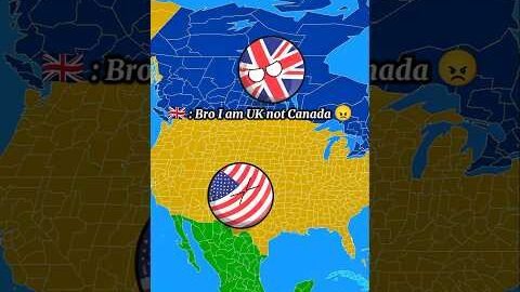 What if Canada 🇨🇦 and Mexico Uk 🇬🇧 🔁 Places😱|#countryballs #nutshell #shortsfeed #shorts #geography