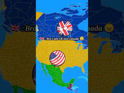What if Canada 🇨🇦 and Mexico Uk 🇬🇧 🔁 Places😱|#countryballs #nutshell #shortsfeed #shorts #geography