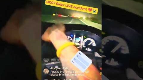😭💔UK07 Rider LIVE accident 😳 | Viral Video #uk07rider #anuragdobhal #viralshorts #carcrash