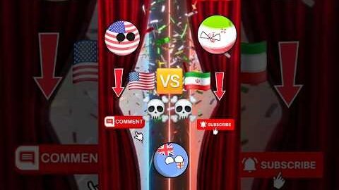 Usa vs Iran 🇺🇸🆚️🇮🇷 War Latest videos #countryballs #shorts #nutshell
