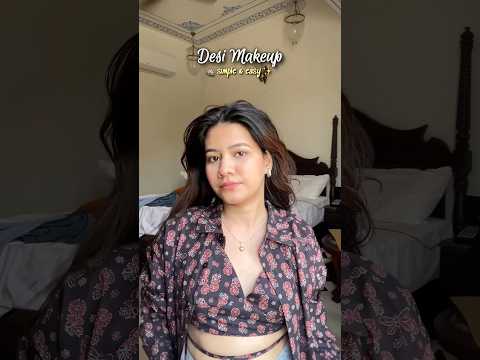 Desi makeup tutorial ✨💁🏻‍♀️🤍🤌🏻 #makeuptutorial #makeup #simplemakeup