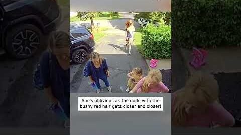 Woman Greets Red-Headed Stranger in Her Driveway With Long Scream #Shorts