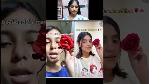 Desi baddie transition🌸! #transition #duet #shorts #flowers #fashion #makeup #viral #trending