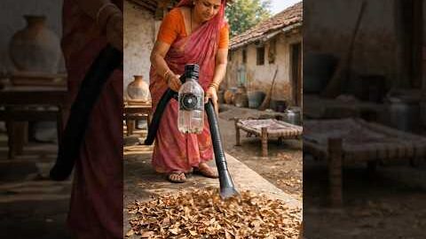 “₹0 में बना Vacuum Cleaner 😱 | Desi Jugaad Cleaning Hack!” #youtubeshorts #shorts #trending #viral