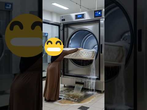 బెడ్ ఉతికి ఆరేసి పెట్టే మిషన్ బాగుంది నిజంగా 😱 బెడ్ wash folding iron machine#trending