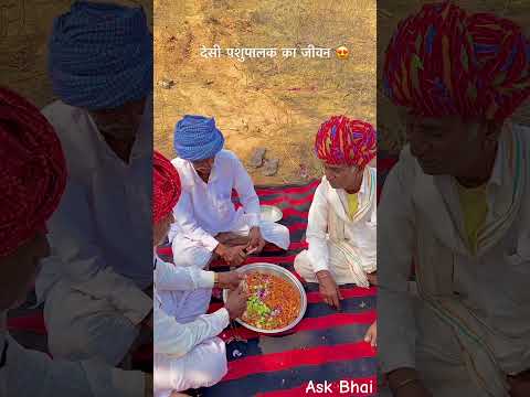 देसी पशुपालक का जीवन दिनचर्या 😍 #desi #life #rajasthan #rajasthani #village #facts #shorts