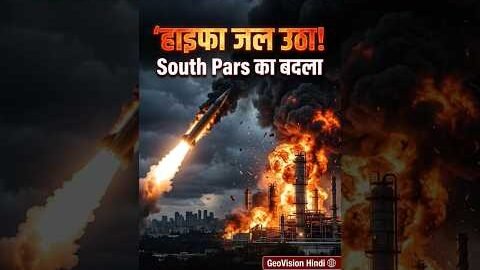 Haifa Oil Refinery पर Iran का सबसे बड़ा हमला | South Pars का बदला | Israel Iran War #viral #shorts