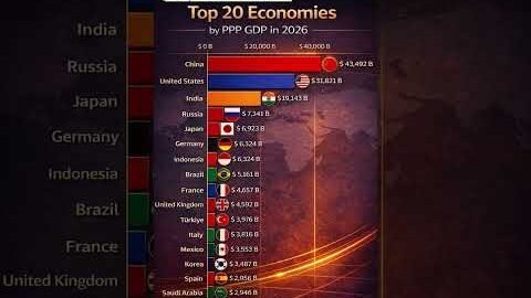 Top 20 #Economies by #PPP #GDP in #2026 💰 #shorts #viral #news #ai #top20 #usa #trending #finance