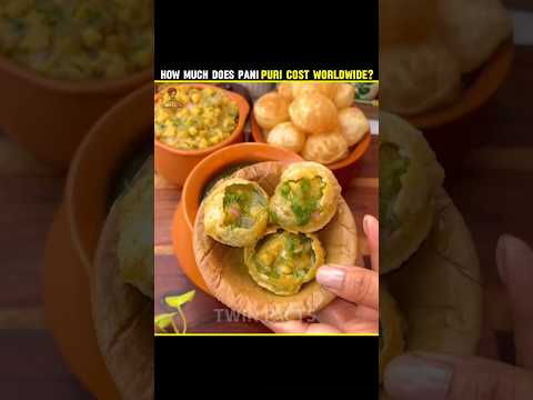 Pani Puri Price Around the World 🌍😱 l Shocking Prices #facts #shortsfeed #panipuri #worldfacts