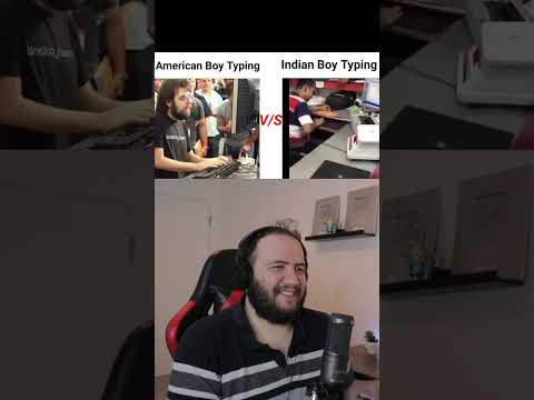 American Boy Typing vs Indian Boy Typing Speed Reaction | @akcomedyhai