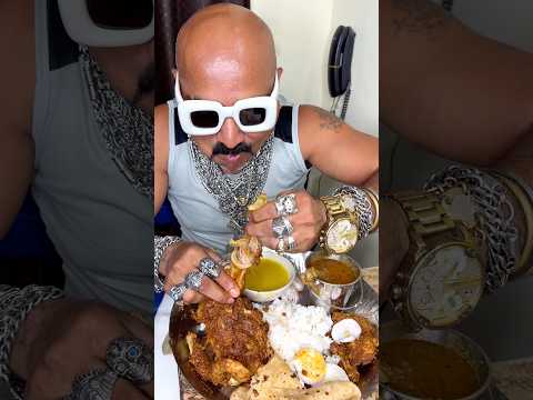 Desi murgi thali…😍❤️🍗 #chickenlegpiece #ulhaskamathe #foodchallenge #indianfood #foodie #shorts