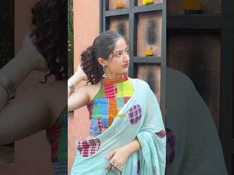 I LOVE wearing COLORS for SUMMERS! Desi Saree Way ☀️😍🩵 | Jhanvi Bhatia